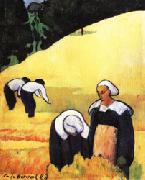 Emile Bernard The Harvest(Breton Landscape) USA oil painting artist
